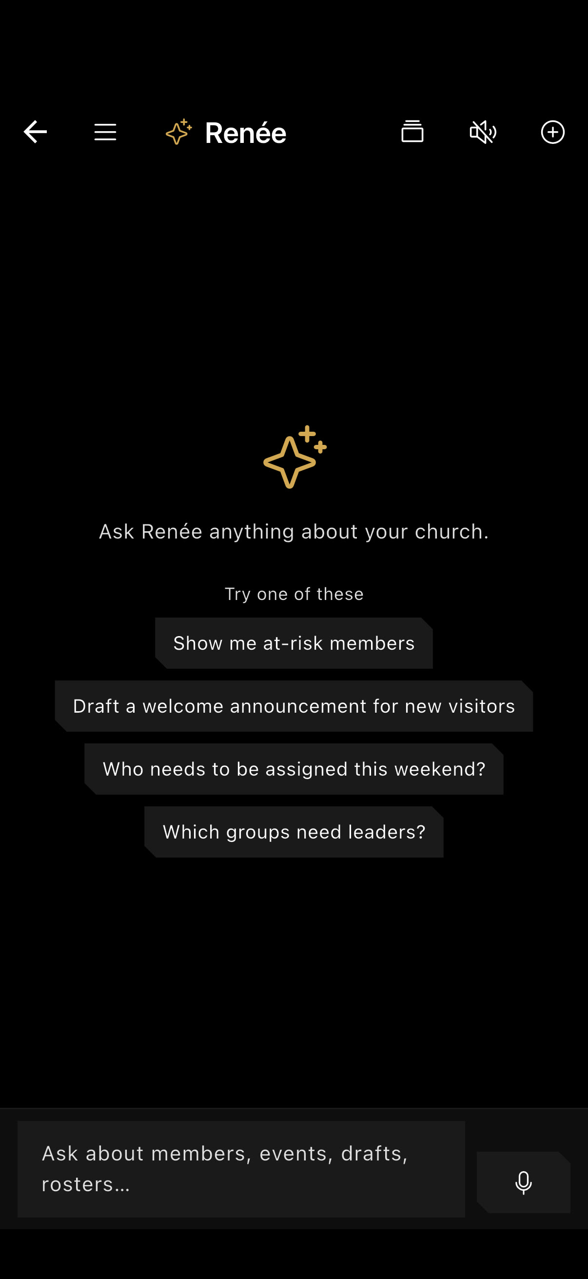 Ask Renée in the app